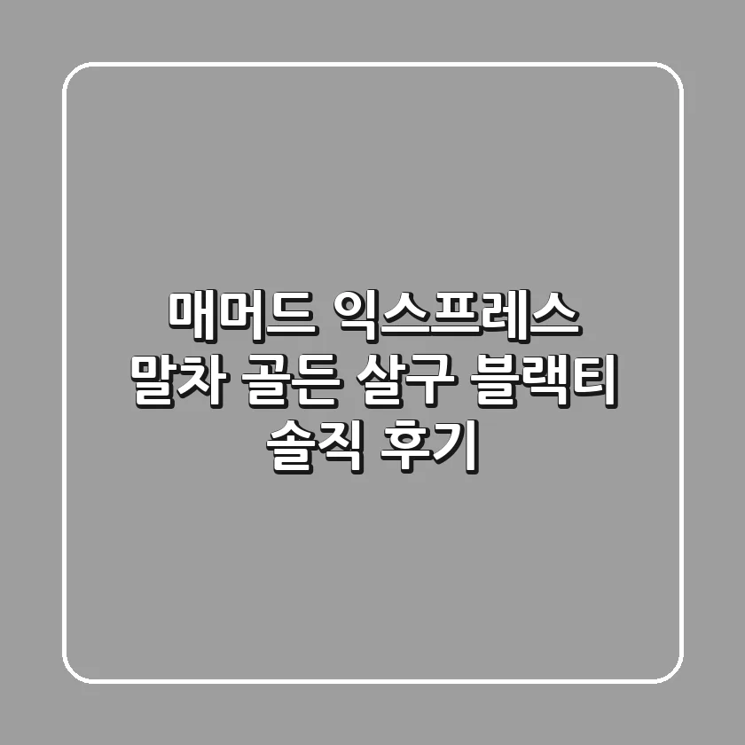 매머드 익스프레스 말차 골든 살구 블랙티 솔직 후기