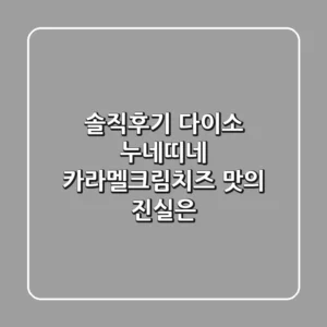 [솔직후기] 다이소 누네띠네, 카라멜크림치즈 맛의 진실은?