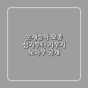 눈개승마 모종 심기부터 키우기 노하우 공개! 🌱