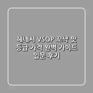 헤네시 VSOP 꼬냑: 맛, 등급, 가격 완벽 가이드 & 입문 후기