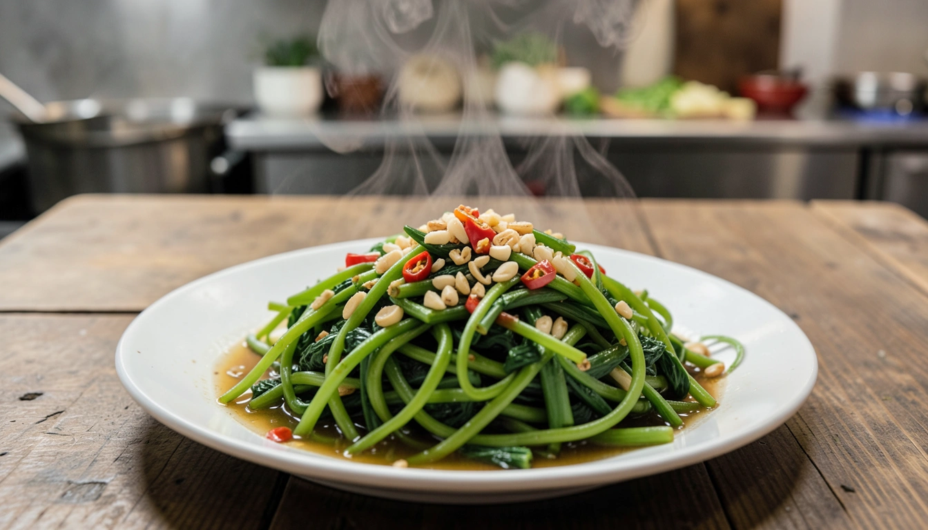 집에서 현지 맛 구현! 공심채볶음 황금 레시피 (실패 없는 볶음 노하우)